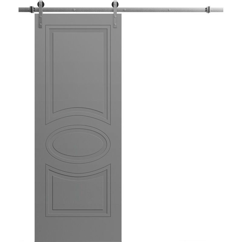 Porte de grange en bois, 18 po x 80 po, Silver