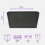 Isla Trough Planter Pot, Concrete Effect Pot, Indoor and Outdoor Large Plant Pot with Drainage Hole-1309139835-1309139808