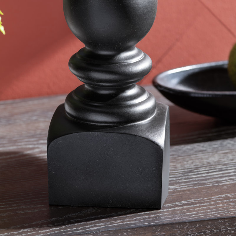 Ensemble de 2 lampes de table en résine avec abat-jour, Noir, noir, noir, noir, Gruau