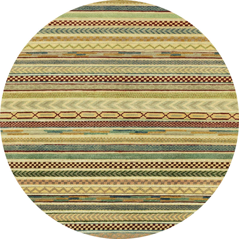 Abstract Indoor Rug, Round 5'