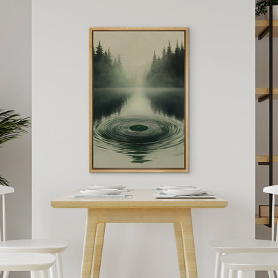 Impression sur toile Misty Forest Lake Vortex Moody