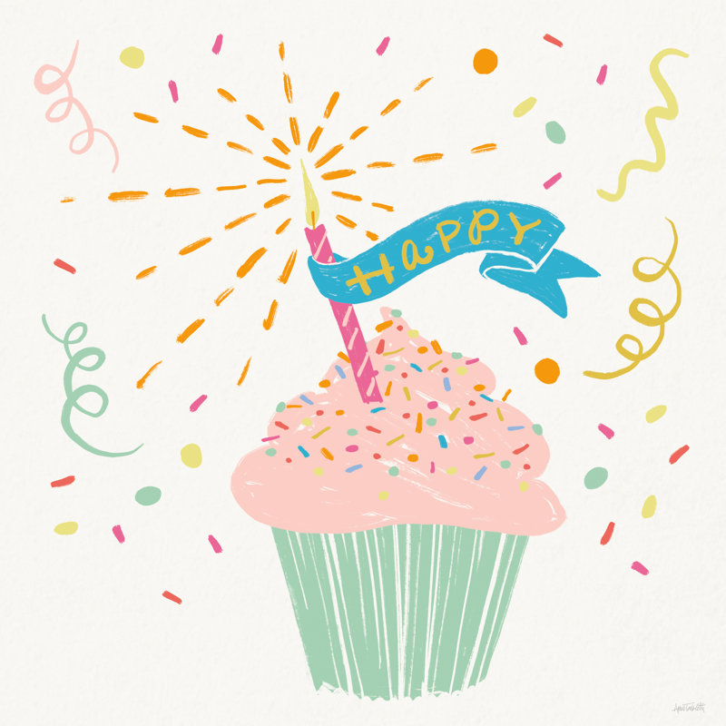 «Lets Celebrate II» sur toile par Anne Tavoletti, H 20 po x l 20 po