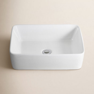 Ally Rectangular Vitreous China Vessel Sink