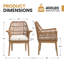 Chaises de salle à manger d'extérieur avec coussin Javert-132271665-132271666