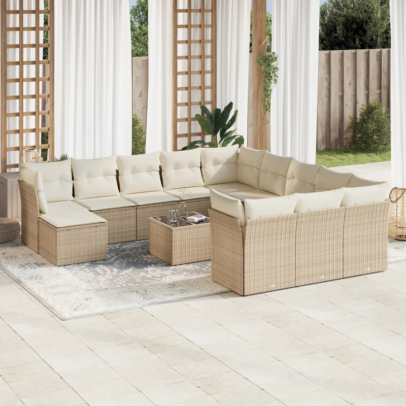 Ensemble de canapé de jardin Vidaxl PE