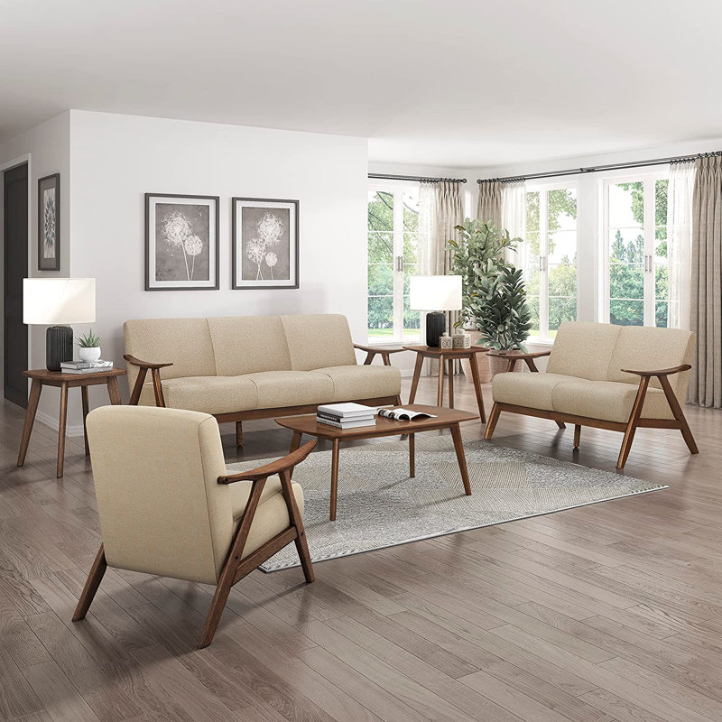 Fauteuil Lyelah, Mélange de lin brun