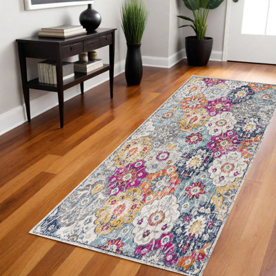 Tapis rond antidérapant 8 pi