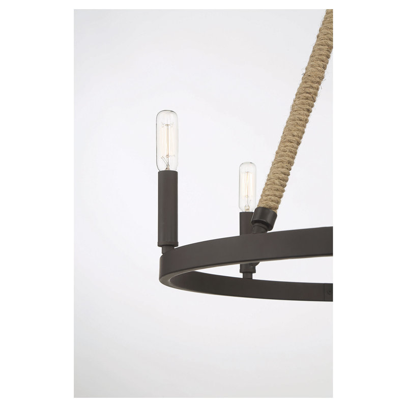 Lustre de roue de style bougie 6 lumières Otley