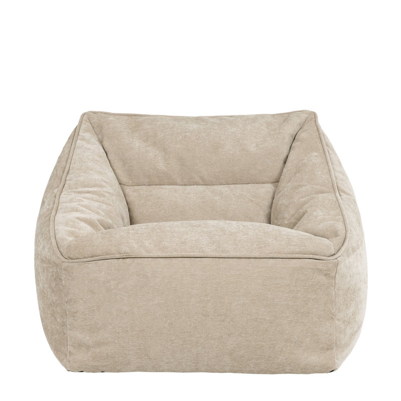 Natalia Armchair Bean Bag, Beige, Chenille