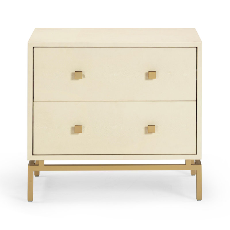 Table de chevet crème Shagreen Pesce
