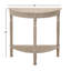 Console de salon demi-lune en bois brun clair-117220708
