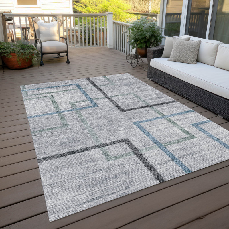 Tapis intérieur / extérieur Malchow avec envers antidérapant, Rectangulaire 3 pi x 5 pi