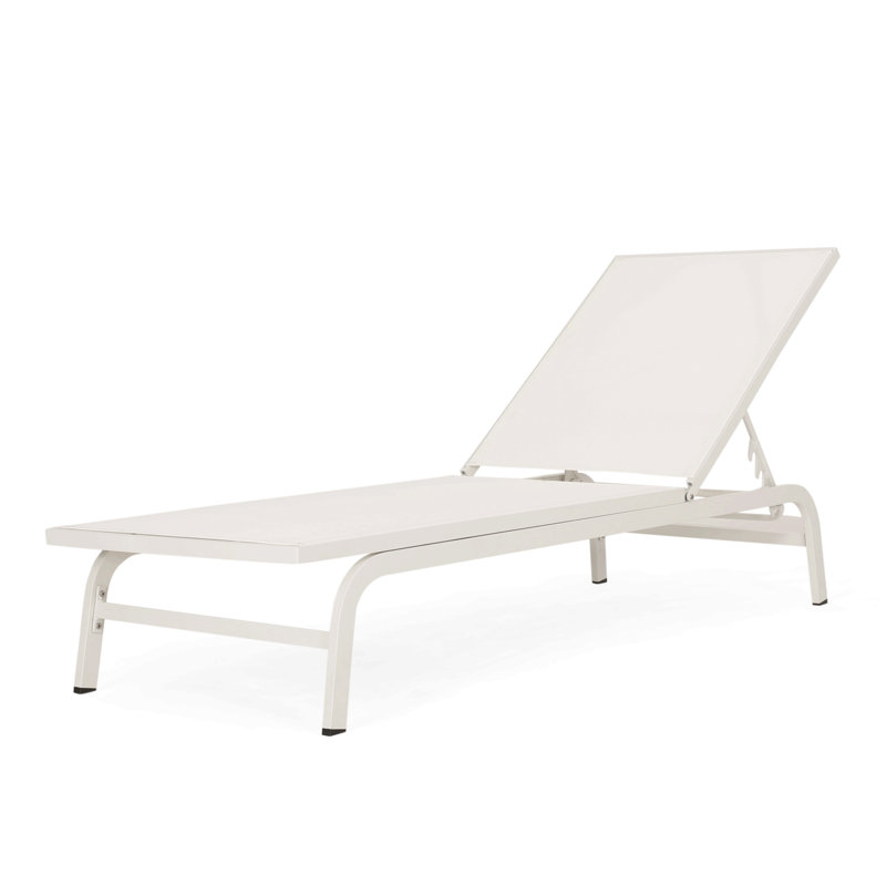 2 Pieces Chaise Lounges, For Couples, Families, Or Guests, White