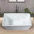 47" Freestanding Ceramic Flatbottom Rectangular Soaking Bathtub In White