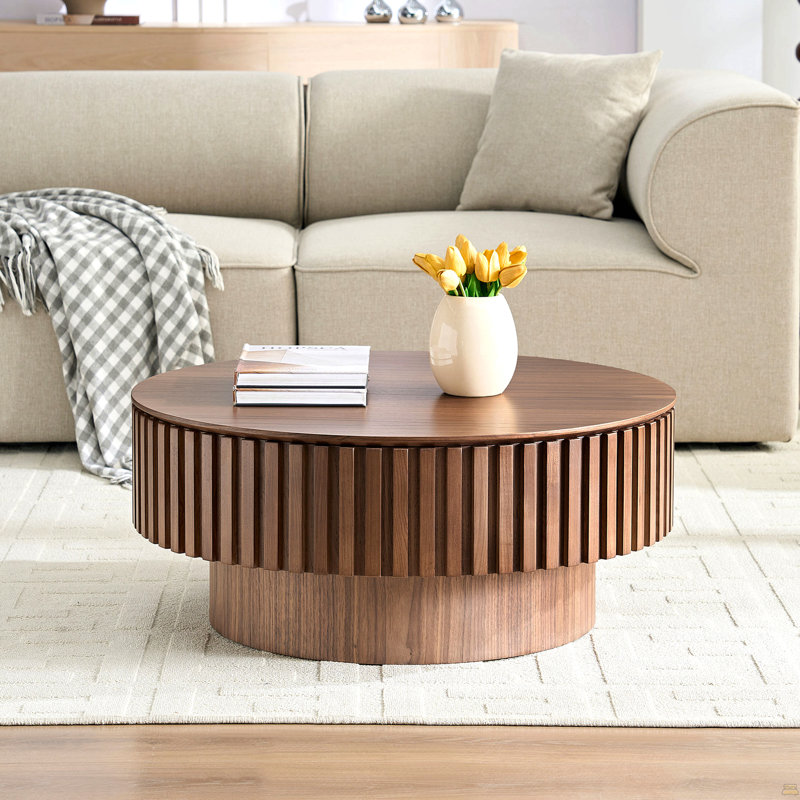 Petite table basse avec rangement 31,49 po, Noyer