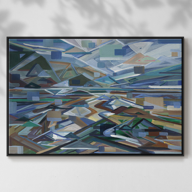Marée basse, reproduction d'art sur toile, H 17 po x l 25 po x P 2 po, Noir
