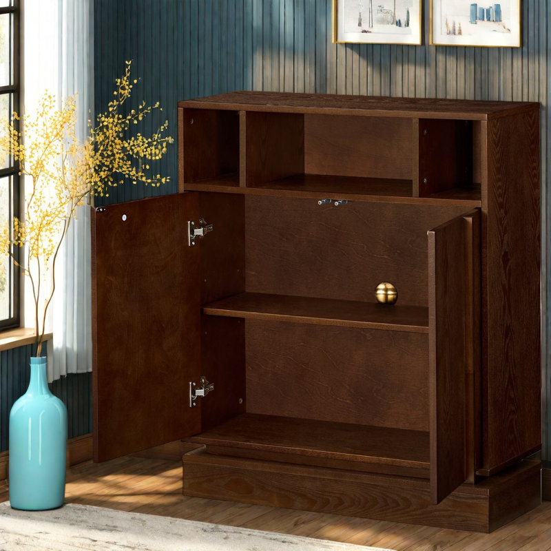 Spacious Storage Sideboards & Buffets, Mdf Wood Farmhouse Cabinet For Dining
