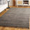 Tapis denim / coton tissé à la main Dinvers en vert foncé / noir / brun