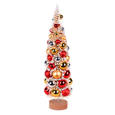 18" Frst Gold Tree Red-Gold-Silver Balls