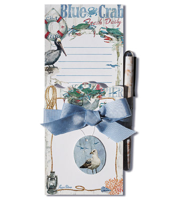 3 Piece Coastal Passion Diecut Magnetic Listpad and Sticky Notepad Set