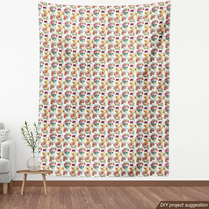 Tissu tête de mort, l 58 po x L 180 po
