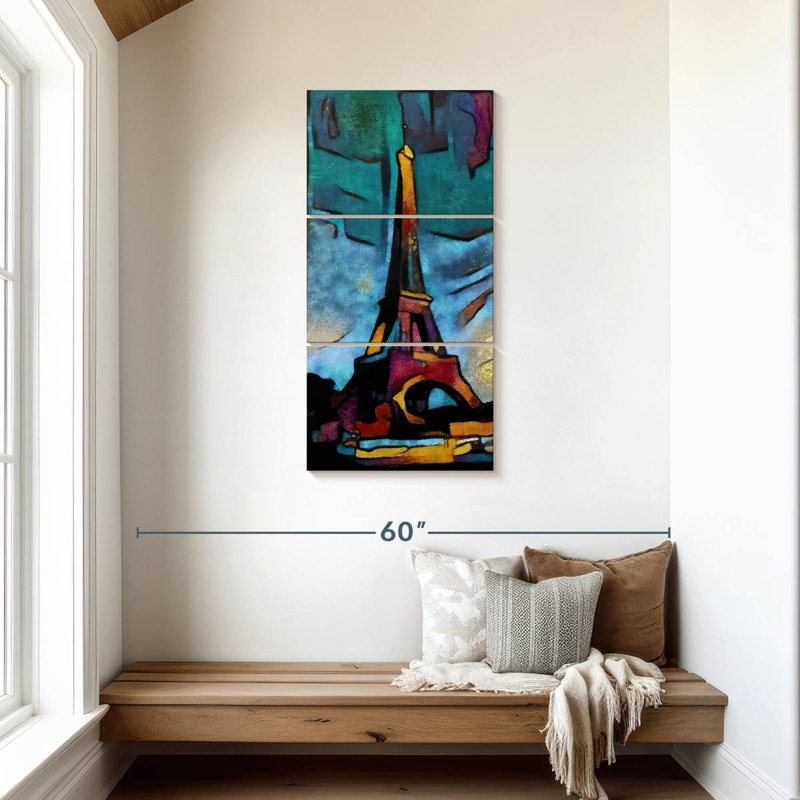 Abstract Eiffel Tower, 44" H x 21" W