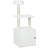 White  Cat Tree With Litter Box Enclosure