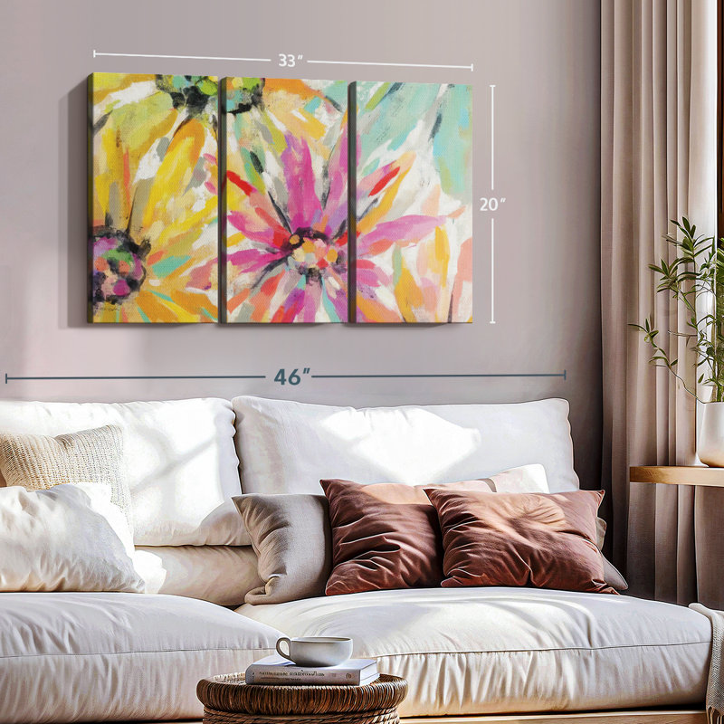 " Abstracted Petals II ", 20" H x 33" W x 1.25" D