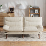66"w Futon Sofa Bed Futon Couch with Adjustable Backrest Armrests，Convertible Corduroy Sleeper Sofa Loveseat for Living Room, Apartment