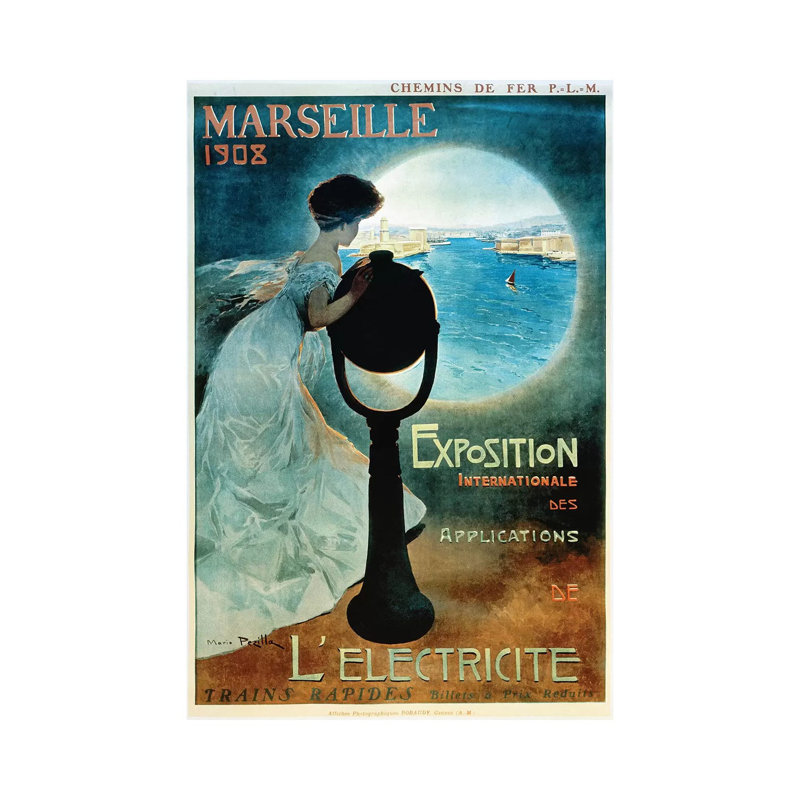 Marseille 1908 - Wrapped Canvas Print, 20.32 cm H x 30.48 cm W