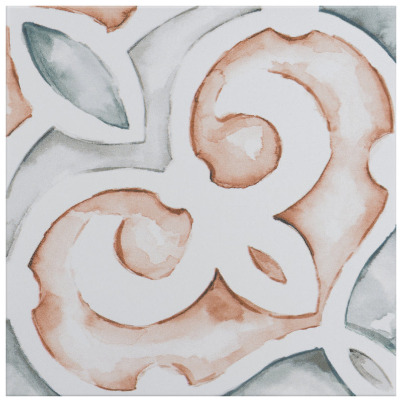 Saint Germain 6" x 6" Porcelain Patterned Wall & Floor Tile