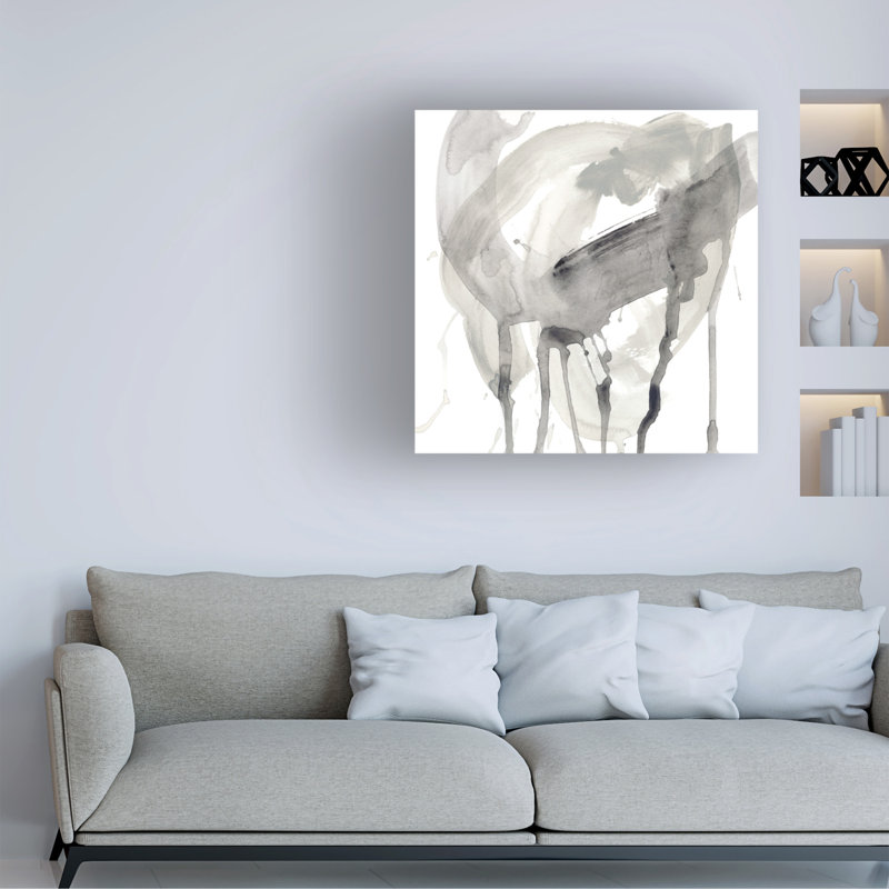 «Swath V» par June Erica Vess - peinture sur toile tendue, H 14 po x l 14 po x P 2 po