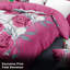 Ensemble d'édredon pour grand lit 9 pièces, lit de luxe toutes saisons dans un sac pour la chambre à coucher, avec rideaux assortis, microfibre douce, rose rose-121273311