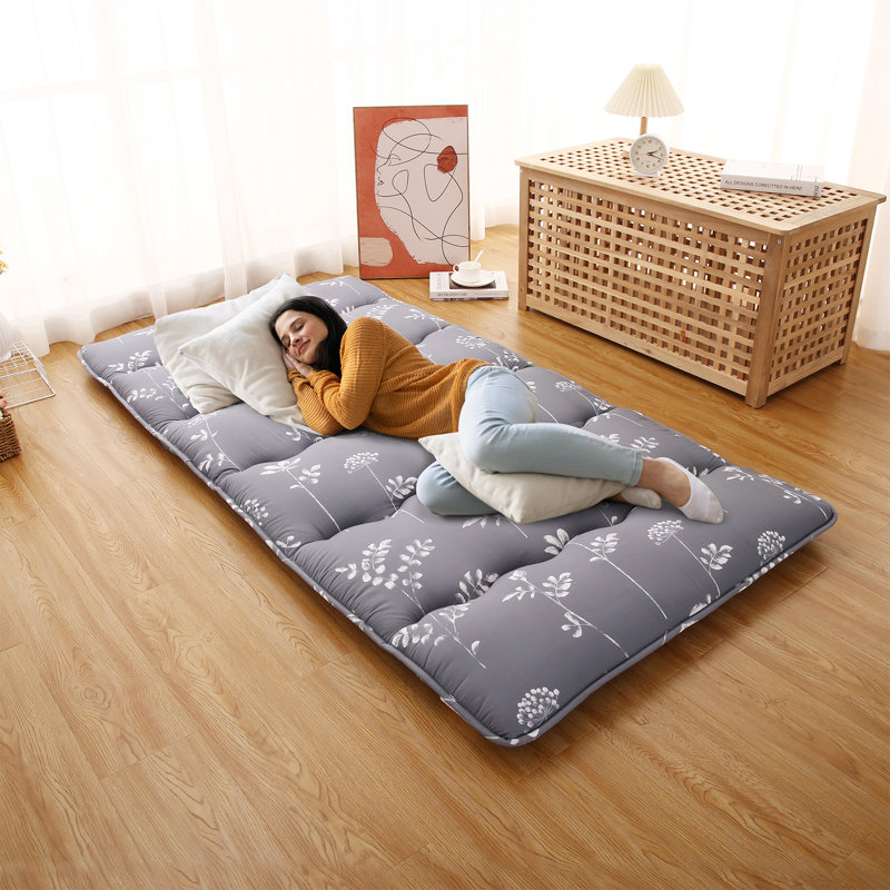 Matelas futon japonais, Gris, Lit simple