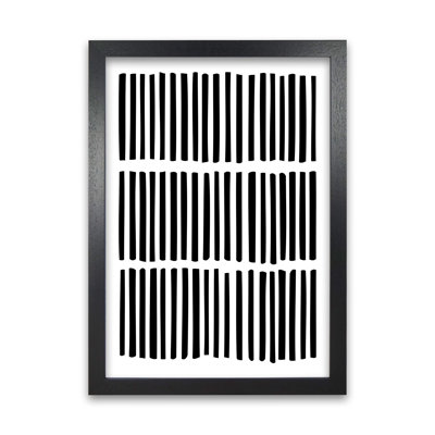 Scandi Black And White Lines - Print