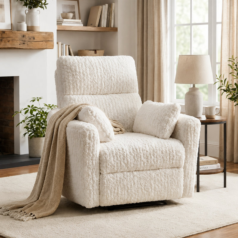 Fauteuil inclinable électrique inclinable électrique de 38 po de largeur avec mouvement à bascule doux pour la chambre de bébé et le salon