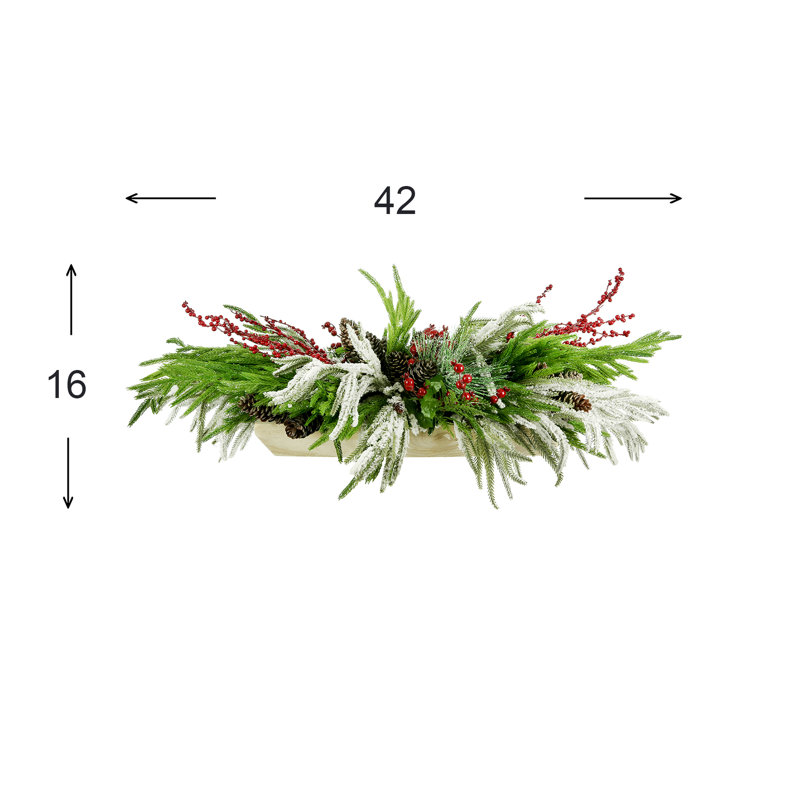 Evergreen Holiday Centerpiece With Berries