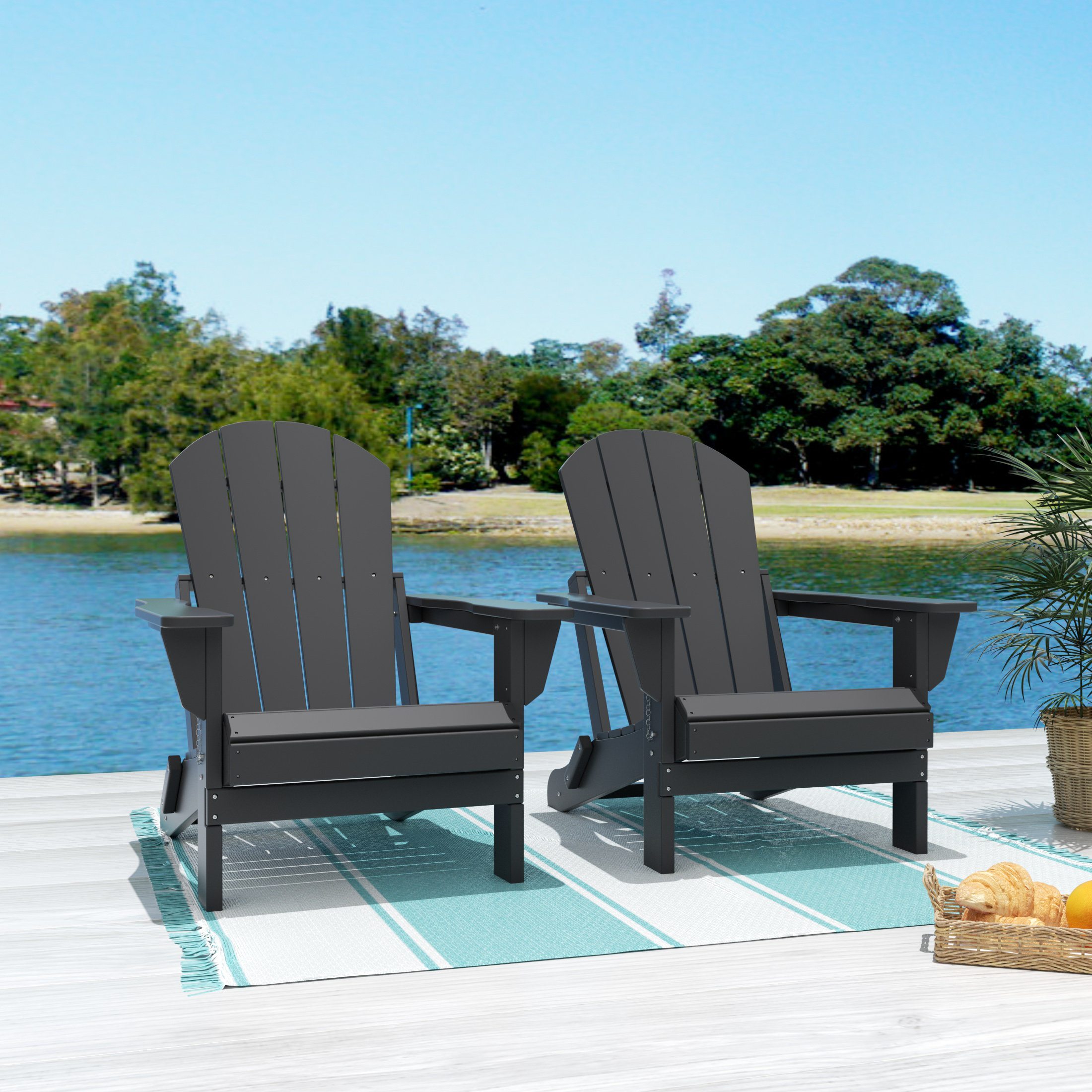 Hartington plastic folding adirondack chair discount