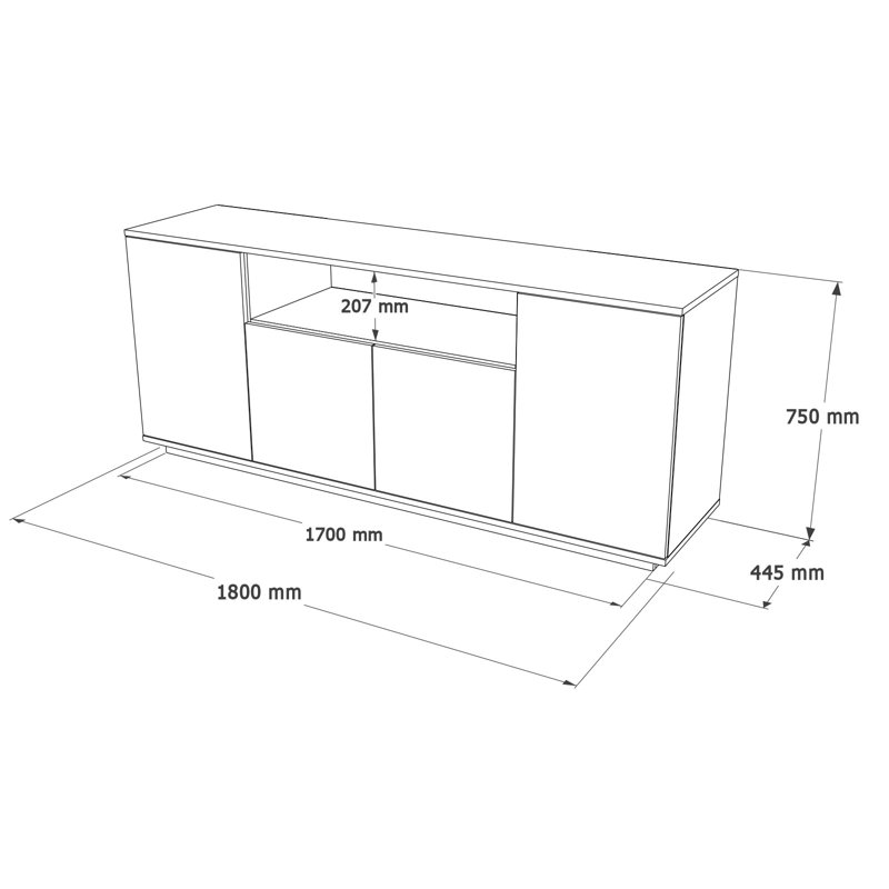 Locelso 75cm Console Table