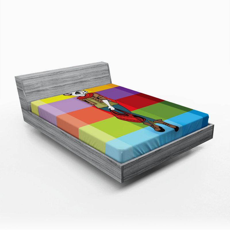 Microfiber Striped Fitted Sheet, Queen Fitted Sheet