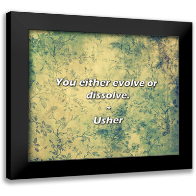 Usher Quote: You either evolve or dissolve.
