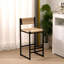 Ensemble de 2 tabourets de bar avec tabourets tissés à la main en corde de papier pour Kichen Island, bar et comptoir-850153590