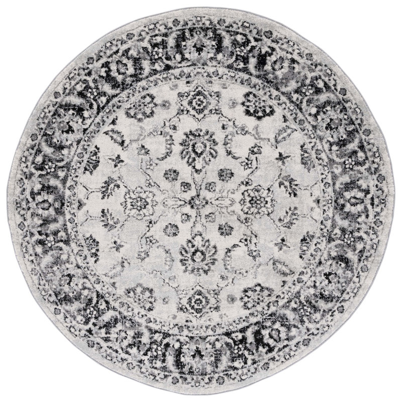 Tulum Performance Oriental Rug, Round 6'7"