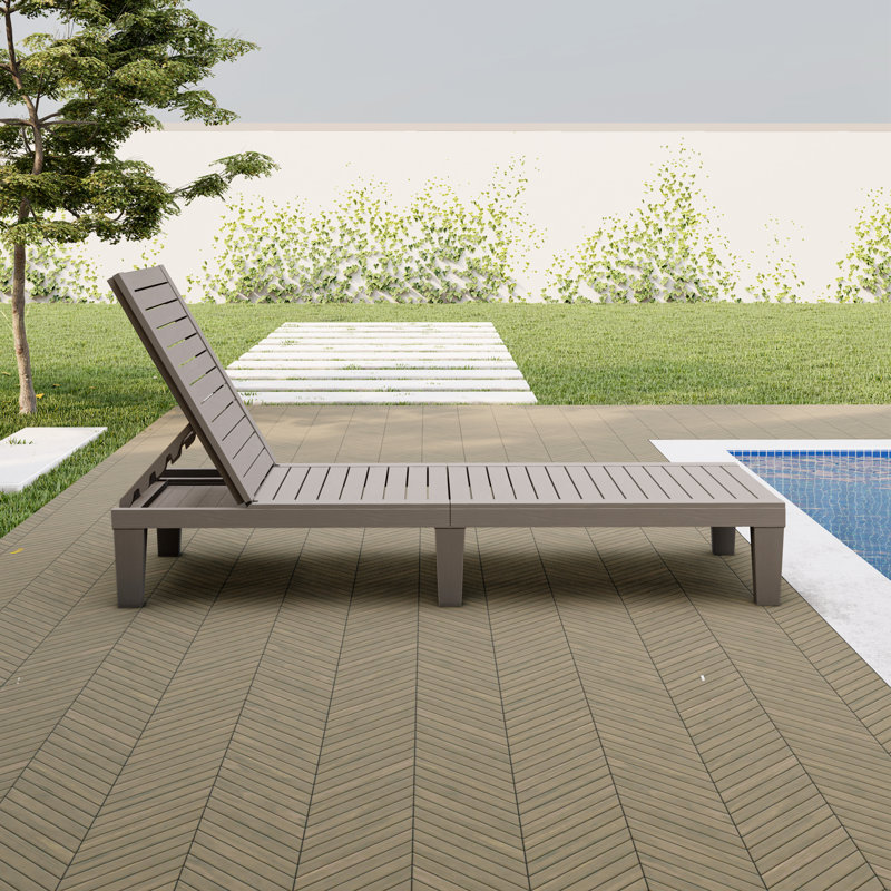 Chaise longue inclinable 74 po Highlawn, Gris