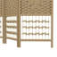 Cloison d'intimité pliante, cloison de 4 panneaux de 5,6 pi, intimité en fibre de vague, écran naturel pour espace de vie, cloison de séparation, texture maison