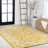 Delcine Bohemian Textured Weave Floral Yellow/Cream Indoor/Outdoor Rug-578282174