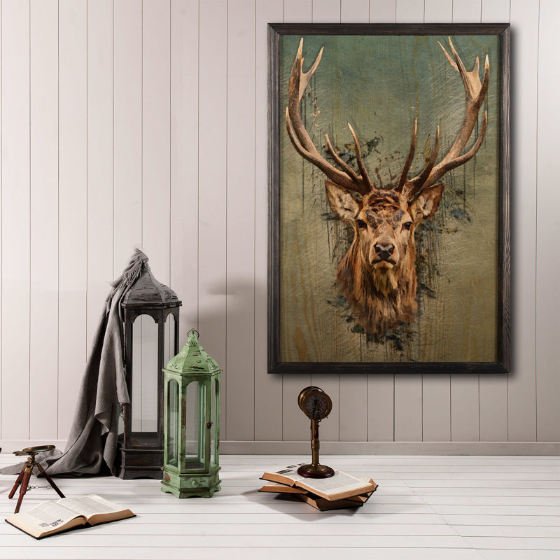 Perry Single Picture Frame Print on Wood, 70cm H x 50cm W x 2cm D