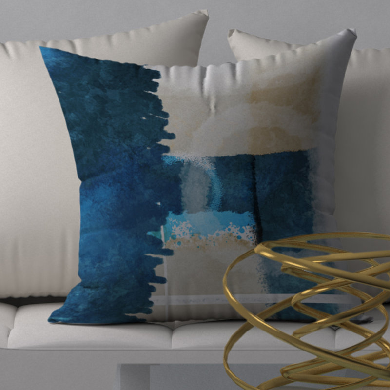 Magnifique housse de coussin carrée/insert, 24 po x 24 po