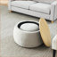 Pouf avec rangement, table d'appoint et siège 2 en 1, style classique moderne, 63,5 x 63,5 x 37,3 cm | Mousse-44566882