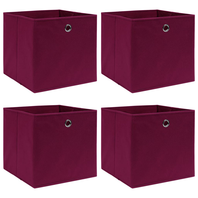 Rebrilliant Fabric Decorative Bin, Dark Red